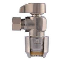 SharkBite Max UR23036BN Ball Valve, 1/2 x 3/8 in Connection, Push-to-Connect x Compression, 125 psi Pressure