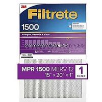 FILTER AIR 1500MPR 15X20X1IN - Case of 4