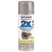 Rustoleum Painter's Touch Ultra-Cover 2X Multi-Purpose Topcoat Enamel Spray Paint, 12 oz, Aluminum