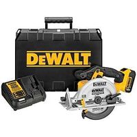DeWALT DCS391P1 Circular Saw Kit, Battery Included, 20 V, 5 Ah, 6-1/2 in Dia Blade, 0 to 50 deg Bevel