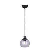 Canarm LANDRY Series IPL560B01BK Pendant Lighting, 1-Lamp, CFL, Incandescent, LED Lamp, Metal Fixture