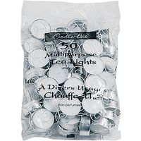 TEALIGHTS 50CT PACK WHITE     