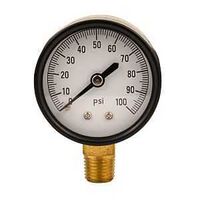 PRESSURE GAUGE LM 100PSI 1/4IN