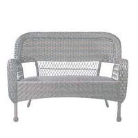 PATIO LOVESEAT STKG WICKER BRN