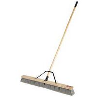 BROOM PUSH SMTH GRY-BROWN 36IN