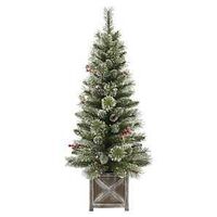 Puleo Asia Limited 333-4464-ST40LW Pre-Lit Snowy Dakota Pine Tree, 106 Tips, B/O, 4 ft