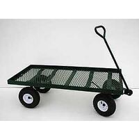 Rubbermaid 564200BLA Utility Cart, 300 lb, Plastic Deck, 2-Wheel, 20 in  Wheel, Pneumatic Wheel, Black