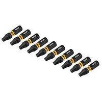 DEWALT FLEXTORQ DWAF1SQ2IR10 Impact Screwdriver Bit, #2 Drive, Square Drive, 1/4 in Shank, Hex Shank, 1 in L, Steel