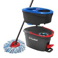 O-Cedar EasyWring RinseClean 168534 Spin Mop System, Black/Red