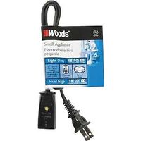 CORD EXT 18AWG 2C 2FT BLK