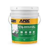 APOC AP-576 Series AP-5765 Premium Silicone Roof Coating, White, 5 gal, Pail, Liquid