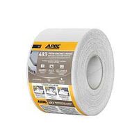 APOC AP-4834 Series AP-4834-75-12 Reinforcing Fabric, 75 ft L, 4 in W, Polyester, White