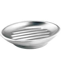 SOAP DISH SS BRUSHED SILVER   