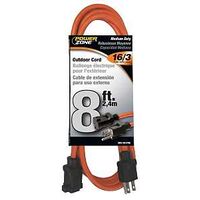 CORD EXT 16AWG 3C CU 8FT 13A
