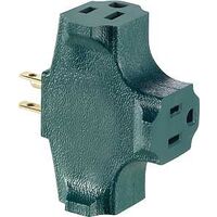 Leviton R07-00694-GRN Grounding Outlet Cube Adapter