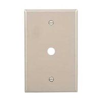 Eaton 93996-BOX Telephone and Coaxial Wallplate, 4.87 in L, 3.12 in W, 1-Gang, Stainless Steel, Stainless