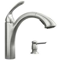 Moen Kinzel Pull Out Kitchen Faucet With Soap/Lotion Dispenser
