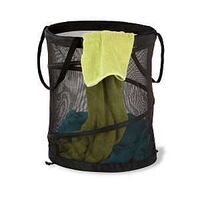 FOLDING POP-UP HAMPER MESH BLK