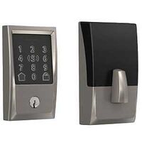 DEADBOLT W/CENTURY TRIM SATNIC