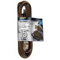 CORD EXT 16AWG 2C 15FT 13A BRN