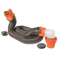 Camco RhinoFLEX 39761 Sewer Hose Kit, Polyolefin/Steel, Black
