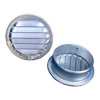 LOUVER W/SCRN ALU RND BRWN 6IN