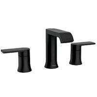 Moen Genta Series 84763BL Bathroom Faucet, 1.2 gpm, 2-Faucet Handle, 3-Faucet Hole, Metal, Matte Black, Lever Handle