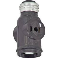 Cooper BP715B Polarized Lampholder Adapter with Keyless Switch
