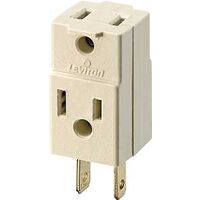 Leviton 001-00531-00I Non-Grounding Outlet Cube Adapter