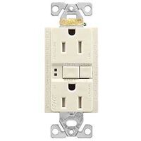 Eaton Wiring Devices TRAFGF15LA-K-L Duplex Receptacle Wallplate, 2 -Pole, 15 A, 125 V, Back, Side Wiring