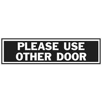 SIGN USE OTHER DOOR 2X8IN ALUM