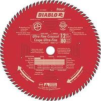Diablo D1280X Circular Saw Blade, 12 in Dia, 1 in Arbor, 80-Teeth, Carbide Cutting Edge