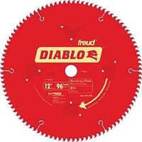 Diablo D1296N Circular Saw Blade, 12 in Dia, 1 in Arbor, 96-Teeth, Carbide Cutting Edge