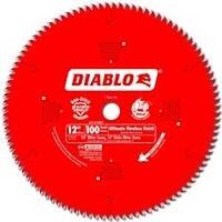 Diablo D12100X Circular Saw Blade, 12 in Dia, 1 in Arbor, 100-Teeth, Carbide Cutting Edge