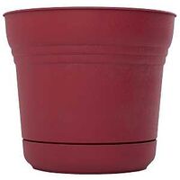 PLANTER 12IN BURNT RED SATURN 