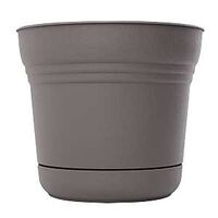 PLANTER W/SAUCER CHARCOAL 14IN