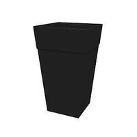 PLANTER FINLEY SQ BLACK 25IN  
