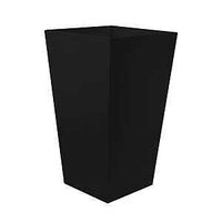PLANTER FINLEY SQ BLACK 20IN  