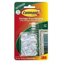 Command 17017CLR-AWC Outdoor Light Clip, Plastic, Clear