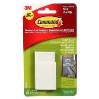 Command 17212-ES Medium Easel Picture Hanging Strip, Foam Backing, White, 5 lb