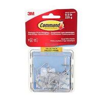 Command 17067CLRC-VP Wire Hook, 0.5 lb, 9-Hook, Clear