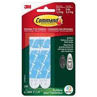 Command 17615AW-ES Refill Strip, 1/32 in Thick, White, 5 lb
