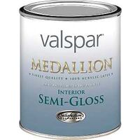 Valspar 24051QT Interior Paint, Semi-Gloss, Clear, 1 qt, Latex Base