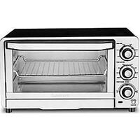 Cuisinart TOB-40N Toaster Oven Broiler, 1800 W, 6-Slice, 0.5 cu-ft, Automatic Control, Stainless Steel, Silver