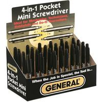 General Tools 744DB 4-In-1 Mini Pocket Multi-Bit Screwdriver