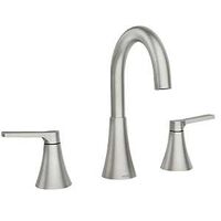 Moen Mikah 84312 Series 84312SRN Bathroom Faucet, 1.2 gpm, 2-Faucet Handle, 3-Faucet Hole, Plastic/Stainless Steel