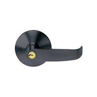Tell Manufacturing EX100477 Entry Lever, Matte Black, Lever Handle, Steel, Commercial, Left, Right Hand, 2 Grade