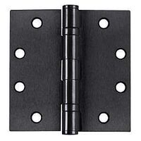Tell Manufacturing HG100330 Door Hinge, Steel, Matte Black, Removable Pin