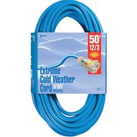 Woods Cold Flex SJTW Outdoor Extension Cord With Powerlite Lightened End