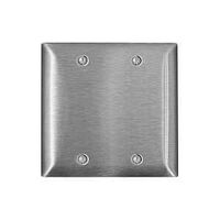 WALLPLATE BLANK MAG 2-GANG SS 